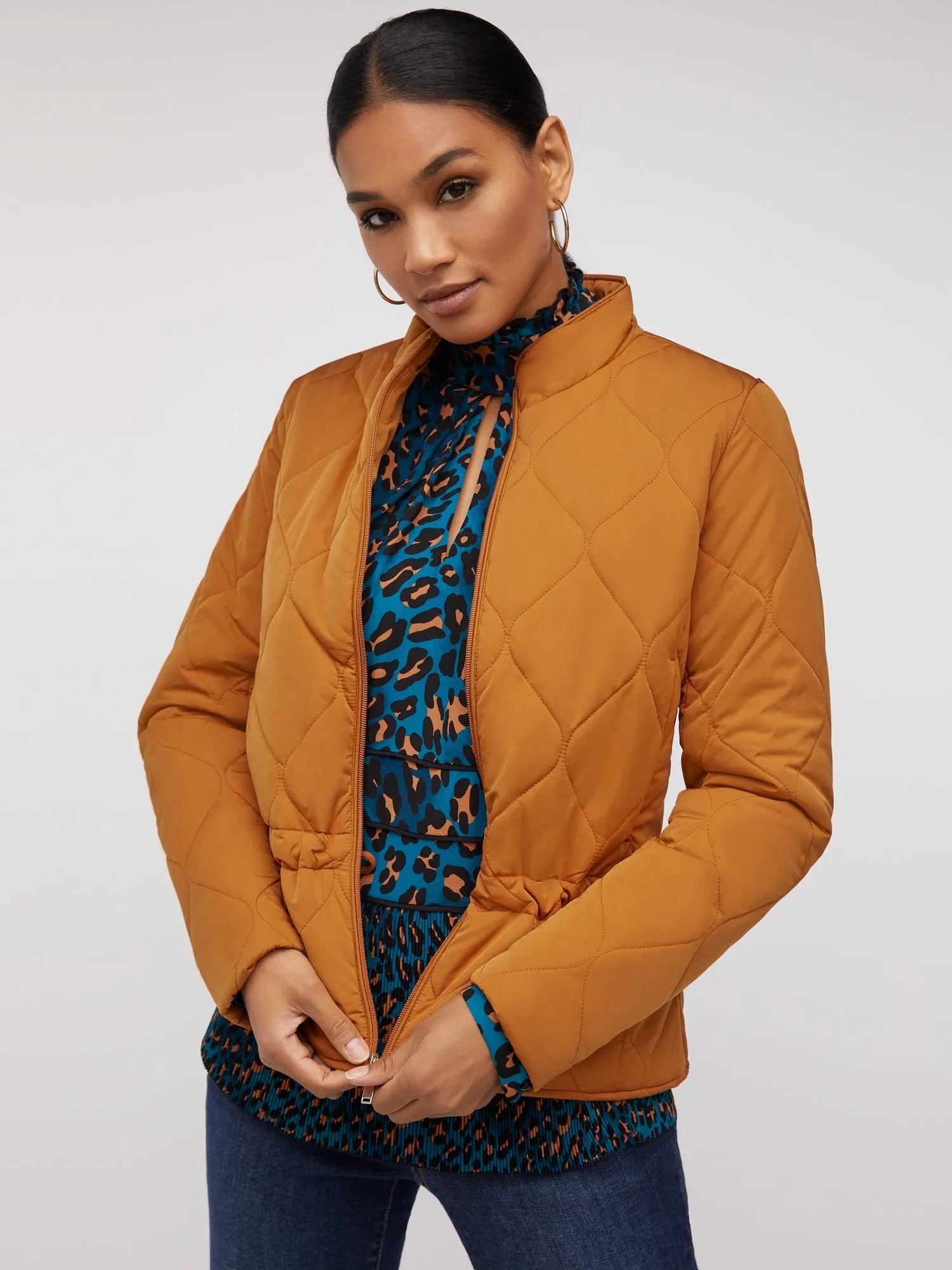 Quilted Peplum Jacket