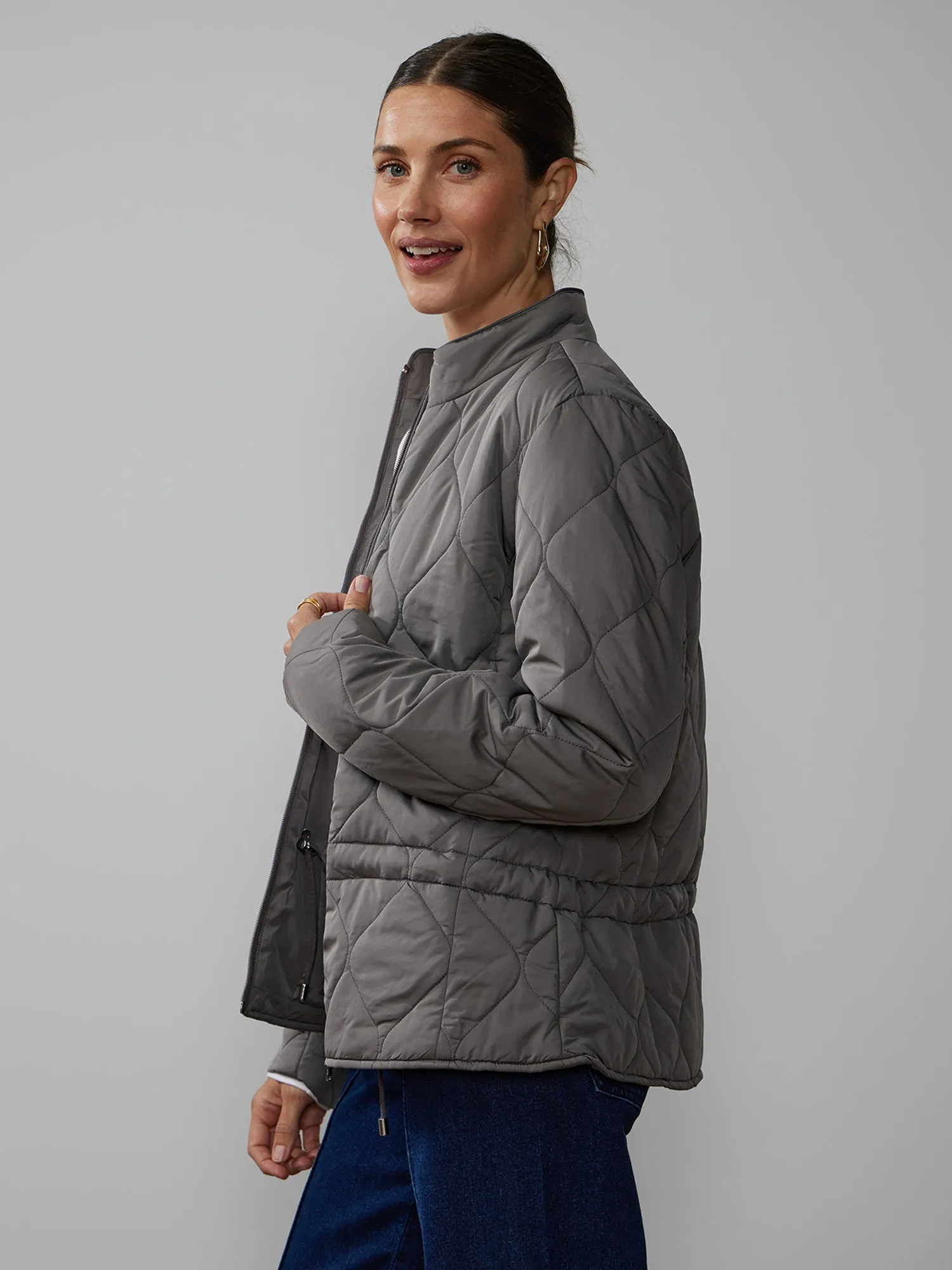 Quilted Peplum Jacket