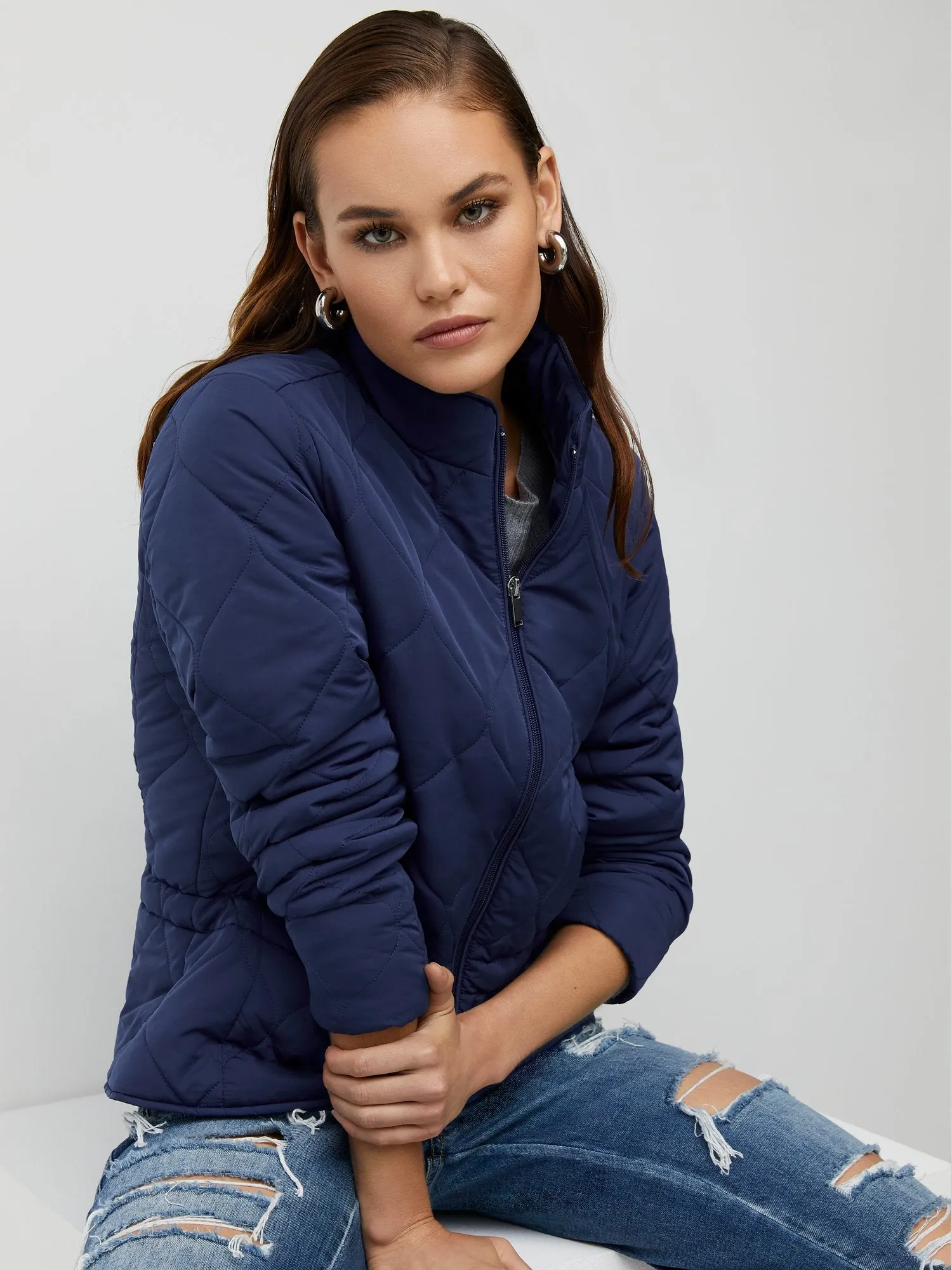 Quilted Peplum Jacket