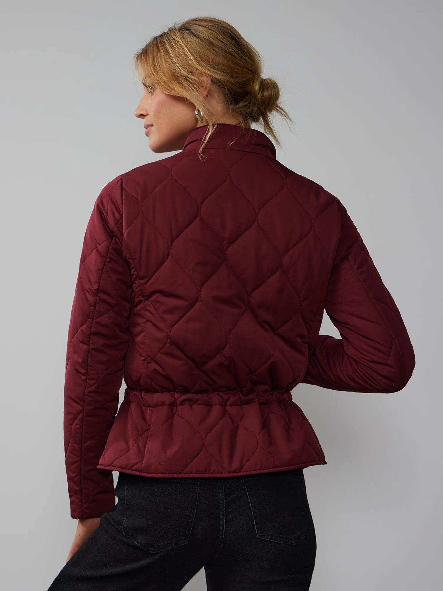 Quilted Peplum Jacket