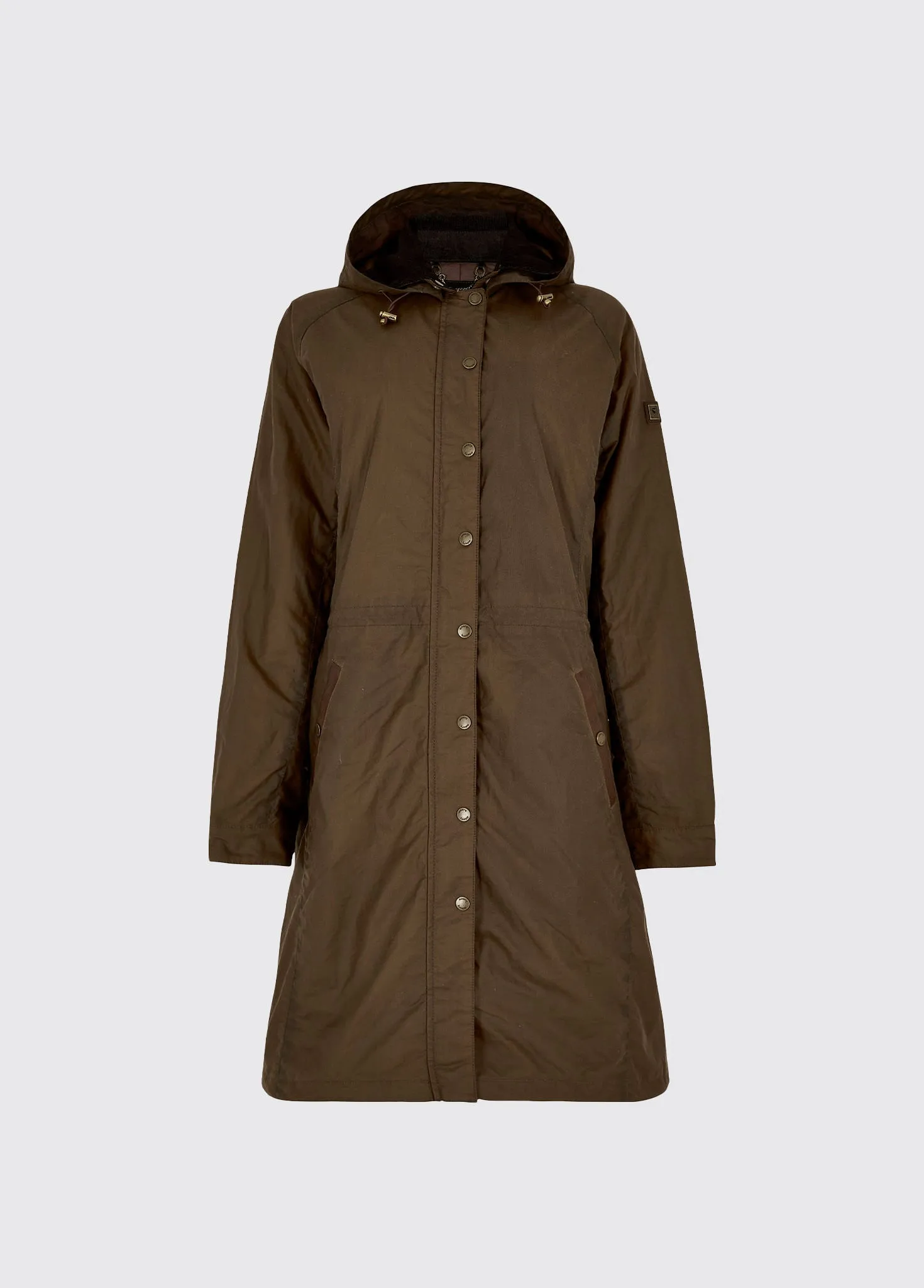 Redington Ladies Long Waxed Coat - Ginger