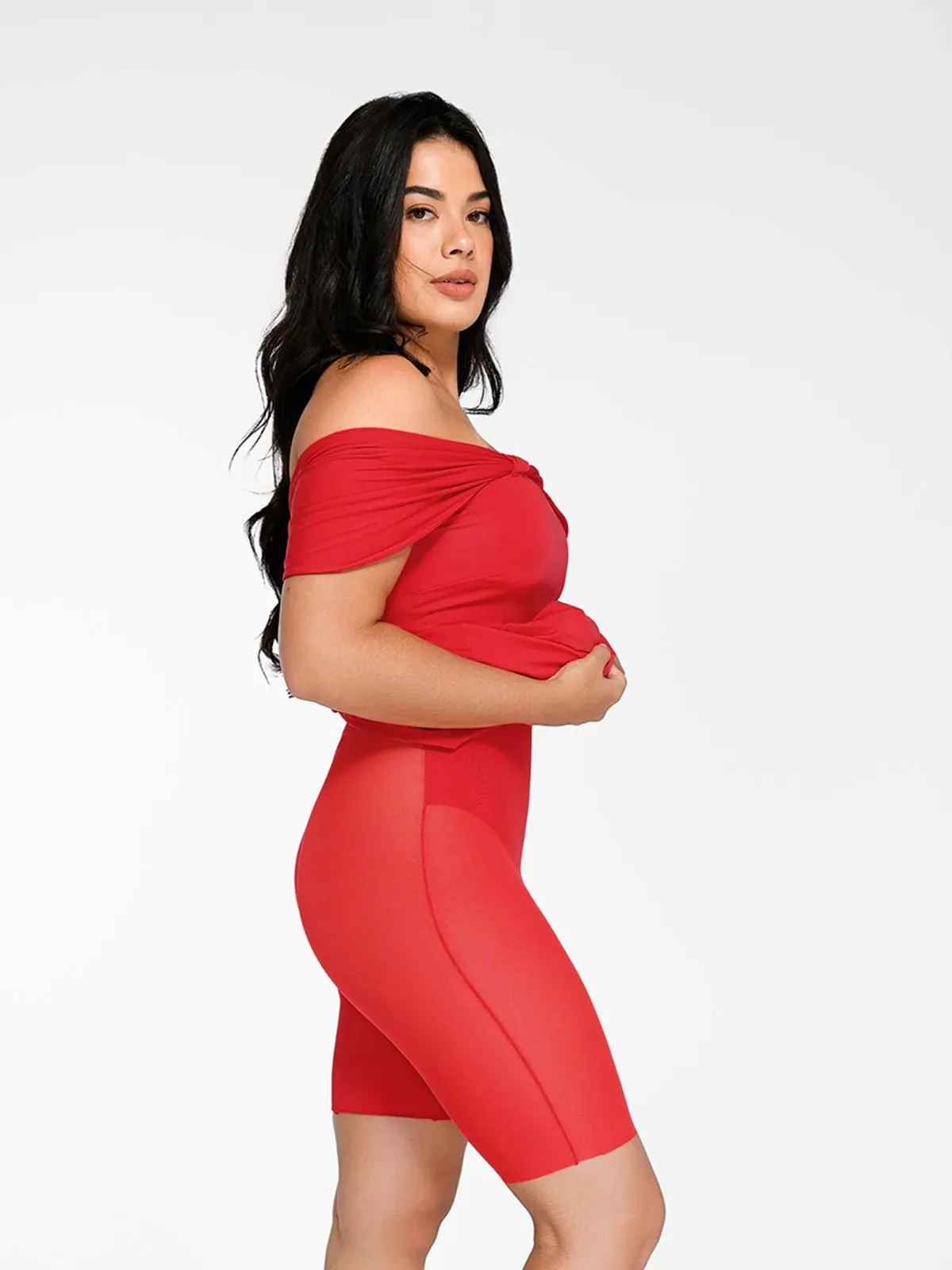 Shapewear Off-the-Shoulder Slim Column Maxi Dress For Insiders