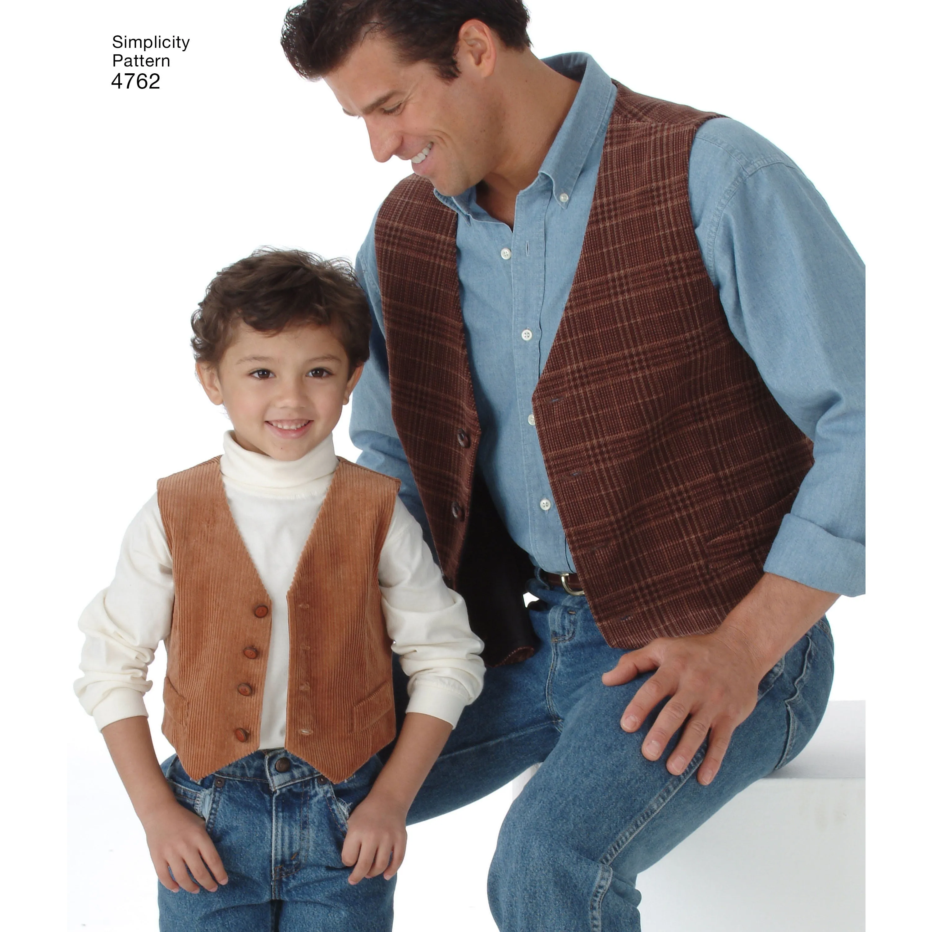 Simplicity Pattern 4762 Boys and Men Vests and Ties