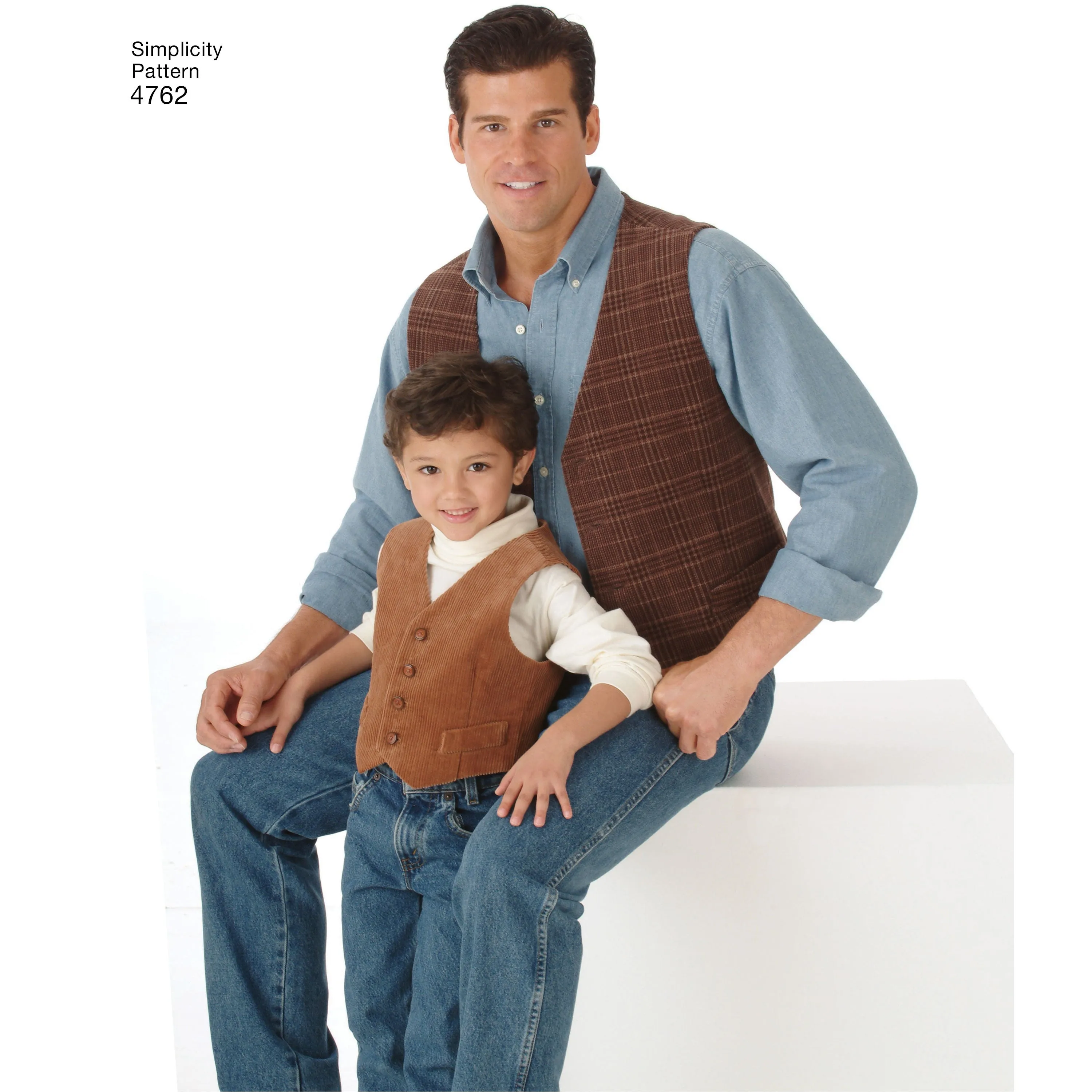 Simplicity Pattern 4762 Boys and Men Vests and Ties