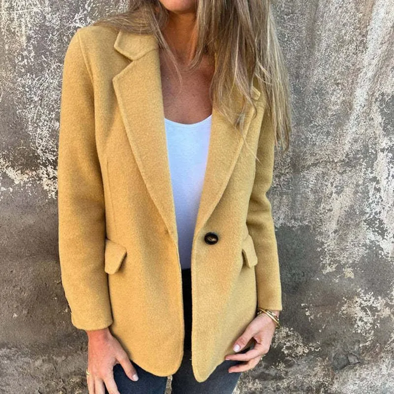 Single-Button Blazer Coat