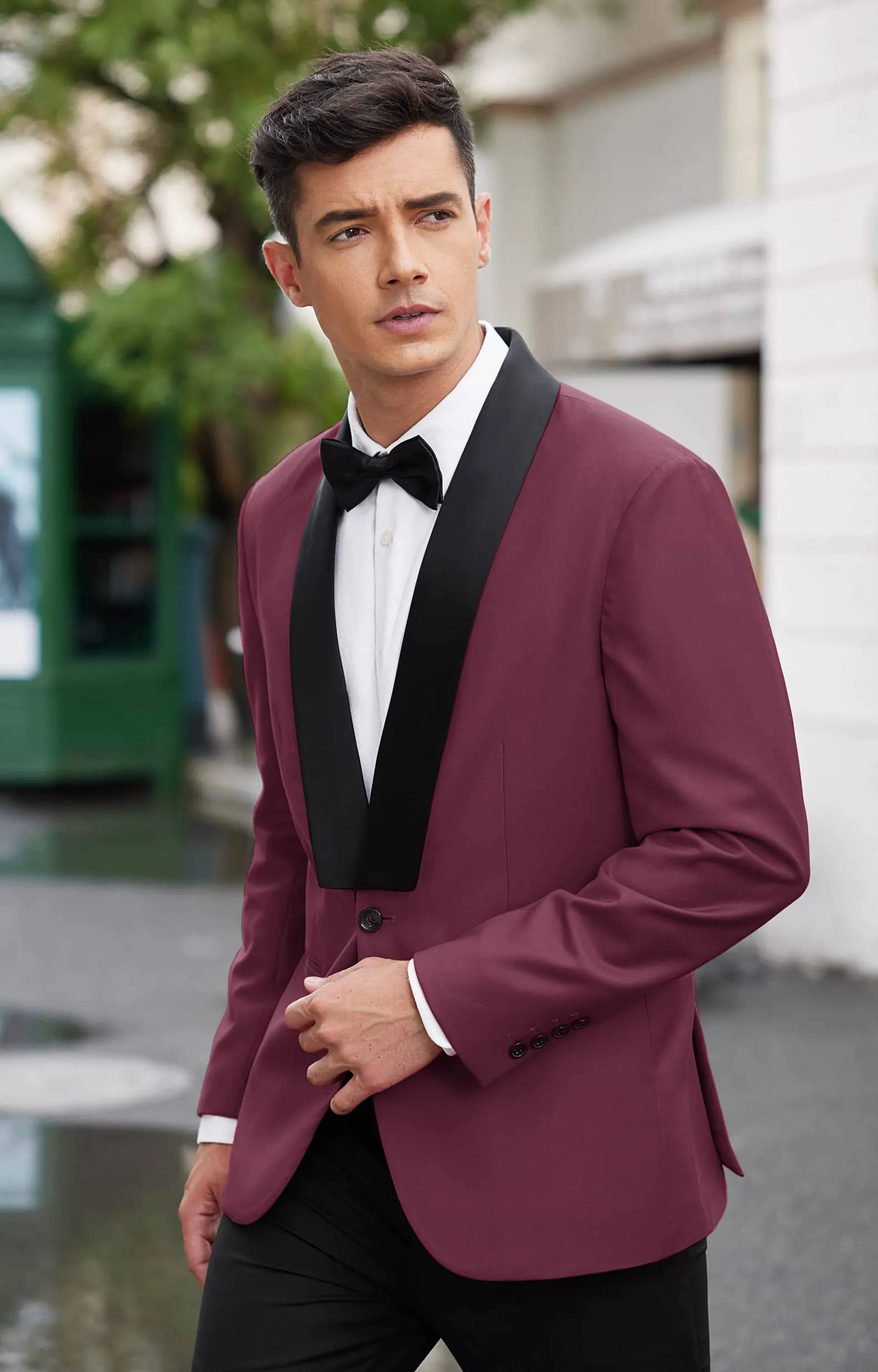 Slim Fit Suits One Button Shawl Lapel Tuxedo (US Only)