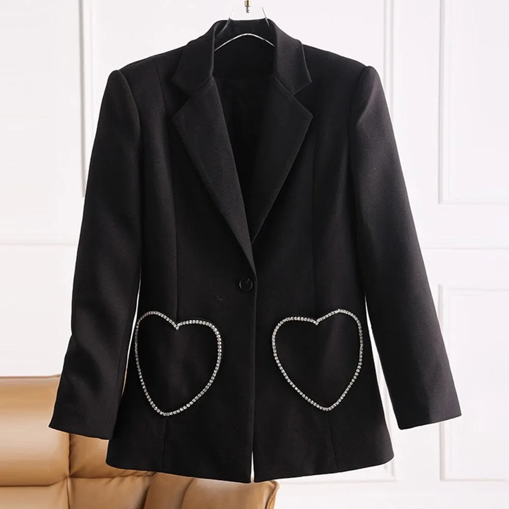 The Heartthrob Long Sleeve Sequin Blazer