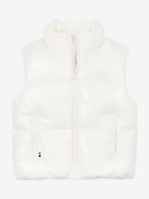 Tommy Hilfiger Girls New York Glossy Puffer Gilet in White