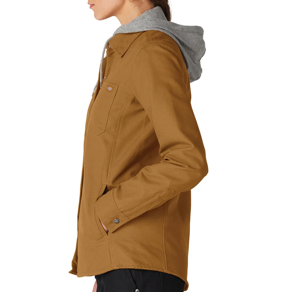 Women's Dickies Duck Hooded Shirt Jacket