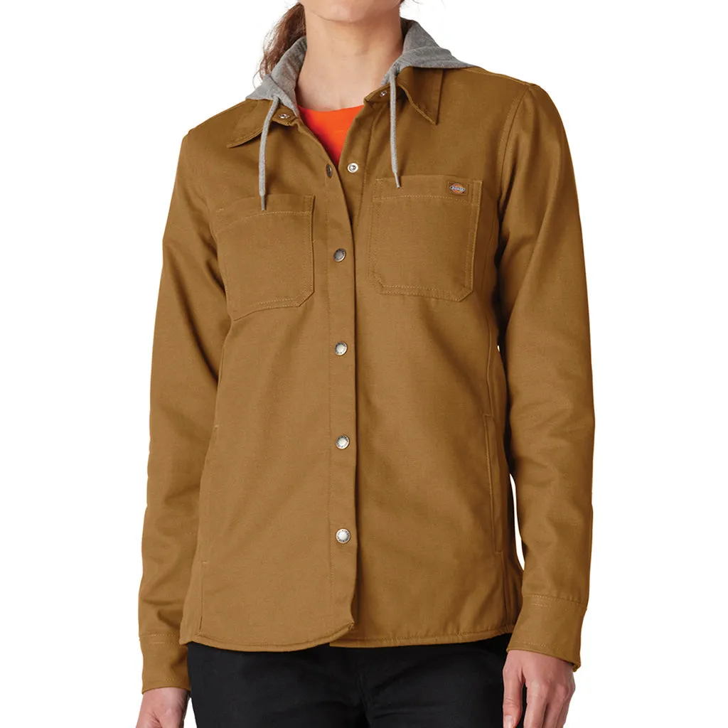 Women's Dickies Duck Hooded Shirt Jacket