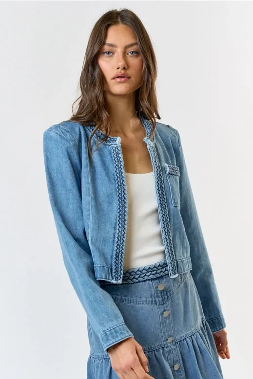 Zelia Denim Braided Jacket